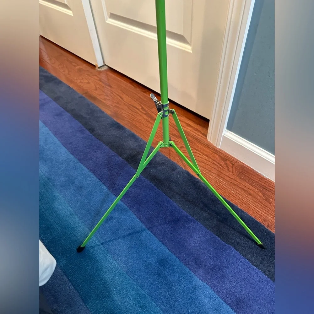 Deluxe Aluminum Collapsible Music Stand with Adjustable Tray, Lime Green